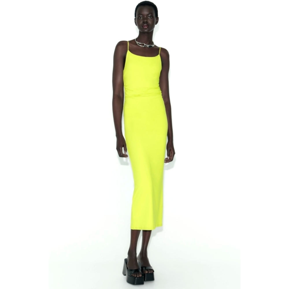 Zara ruched maxi dress